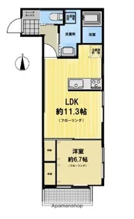 RIVERSIDE DEUX.M【3階】の間取り