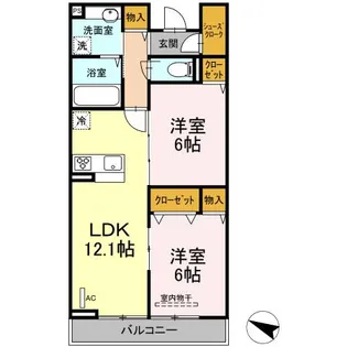 ゼフィール【2階】の間取り
