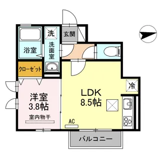 サンシャイン青葉【1階】の間取り