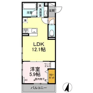 ウェルデンスDーSTAY B【3階】の間取り