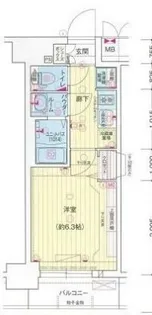 プレサンス横浜鶴見市場シュネル【4階】の間取り