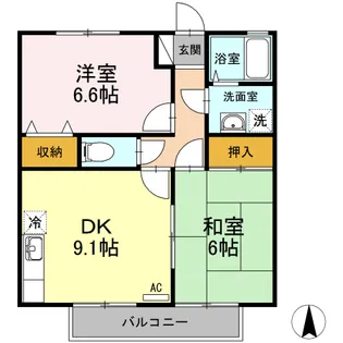 グリューネヴィント【2階】の間取り