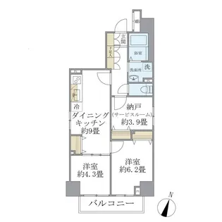 D’S VARIE阪東橋レジデンス【4階】の間取り