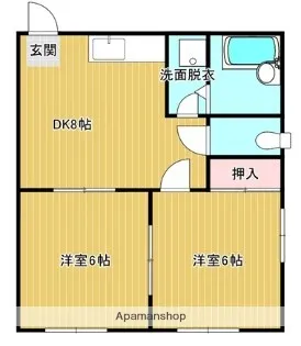エクセルオガワ【1階】の間取り