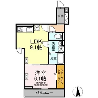 D PAINA 旭町【2階】の間取り