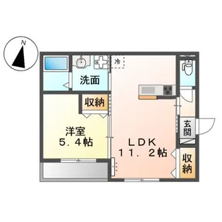 アプリコットD【1階】の間取り