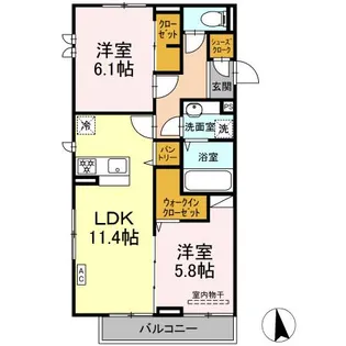 フェリナーレ【3階】の間取り