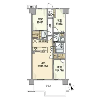 プライム川崎小島新田【1階】の間取り