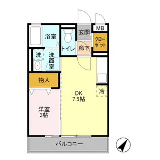 ルブラン【3階】の間取り