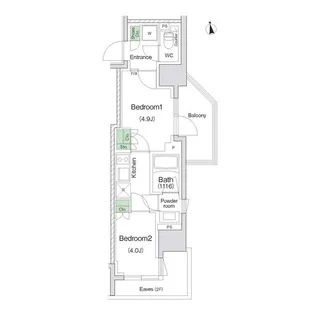 スタイリオ川崎【15階】の間取り