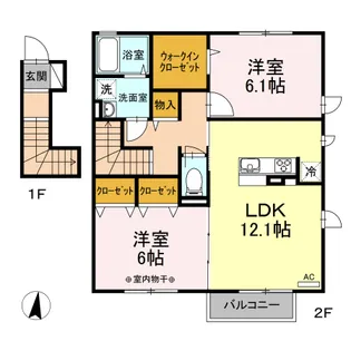 サンシルク【2階】の間取り