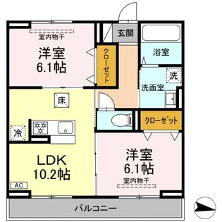 COSMET湘南平塚【1階】の間取り