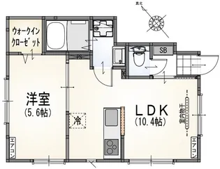 サンライズ町田【1階】の間取り