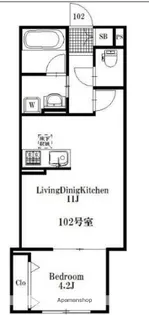 ディア シーサイド【1階】の間取り