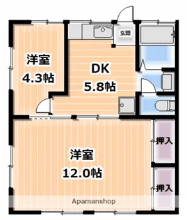 ブルーハイツ【1階】の間取り