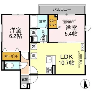 ブリーズコースト B【1階】の間取り