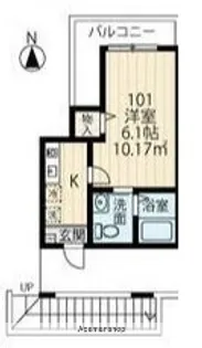 OASIS弘明寺B棟【1階】の間取り