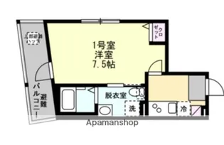 ベイルーム横浜大口【1階】の間取り