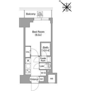 コンフォリア・リヴ横浜平沼【5階】の間取り