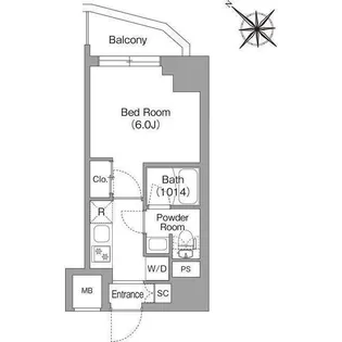 コンフォリア・リヴ横浜平沼【10階】の間取り