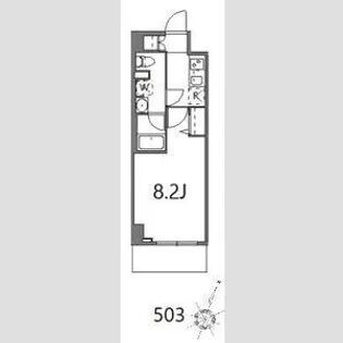ティーステージジェイアール浜川崎【5階】の間取り