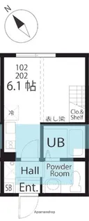 ハーミットクラブハウス鶴見HELIOS【2階】の間取り