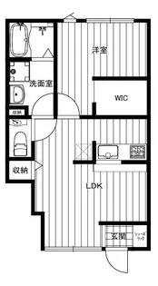 バレミックス辻堂【1階】の間取り