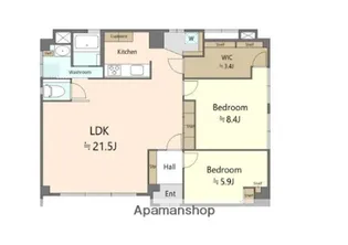 シラハニテラス【1階】の間取り