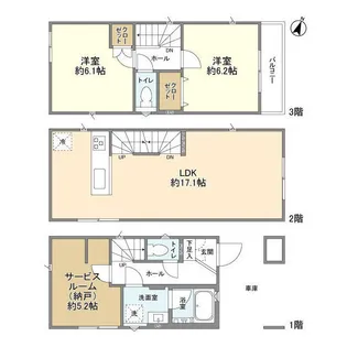 神奈川県相模原市南区上鶴間本町2丁目【一戸建】の間取り