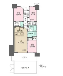 ガーデングランデ横浜戸塚コージーグランデ【1階】の間取り