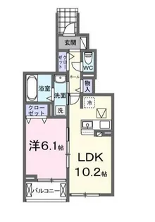 レジデンスM【1階】の間取り