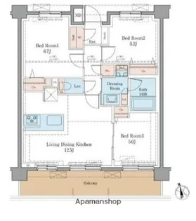 LUXENA PAWS藤沢【1階】の間取り