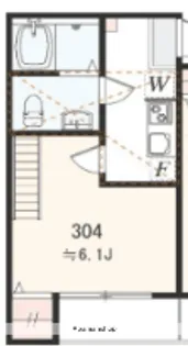 アザーレ・パッシオ本厚木B【3階】の間取り