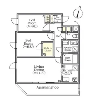 CREALPREMIER西馬込【2階】の間取り