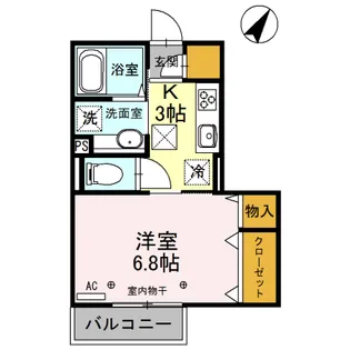 スカイヒルズS【1階】の間取り