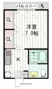 ラピスもえぎ野【2階】の間取り