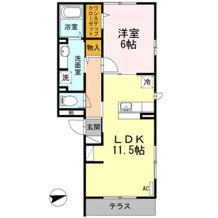オルテーンシア鎌倉【1階】の間取り