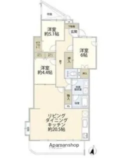 神奈川県横浜市金沢区六浦東1丁目【マンション】の間取り