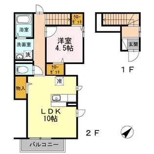 ウィルジェミニ【2階】の間取り
