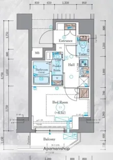 エステムコート横浜反町Ⅱ【5階】の間取り
