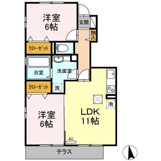リッツハウス ミノール【1階】の間取り