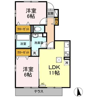 リッツハウス ミノール【1階】の間取り
