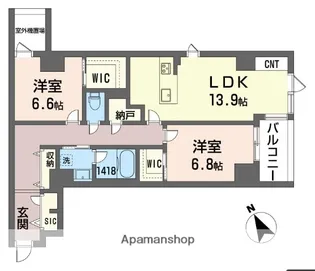 ラリュール【2階】の間取り