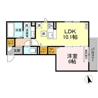 D PAINA 小机町II【1階】の間取り