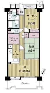 エンゼルパークサイド川崎【0406号室】の間取り