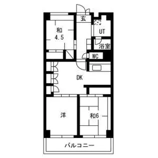 テレパレス横須賀【206号室】の間取り