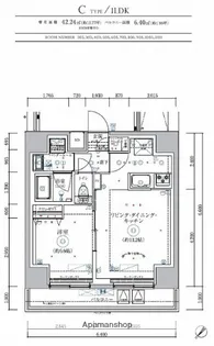 RELUXIA伊勢佐木長者町【6階】の間取り