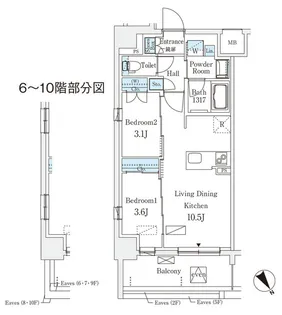 エル・セレーノ横浜【3階】の間取り