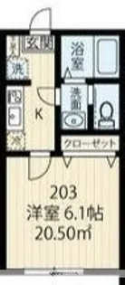 ラフィーネ上大岡ⅡA棟【2階】の間取り