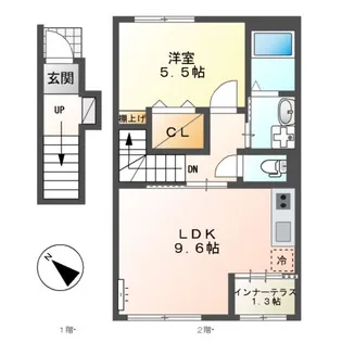 WALL ROSE【2階】の間取り